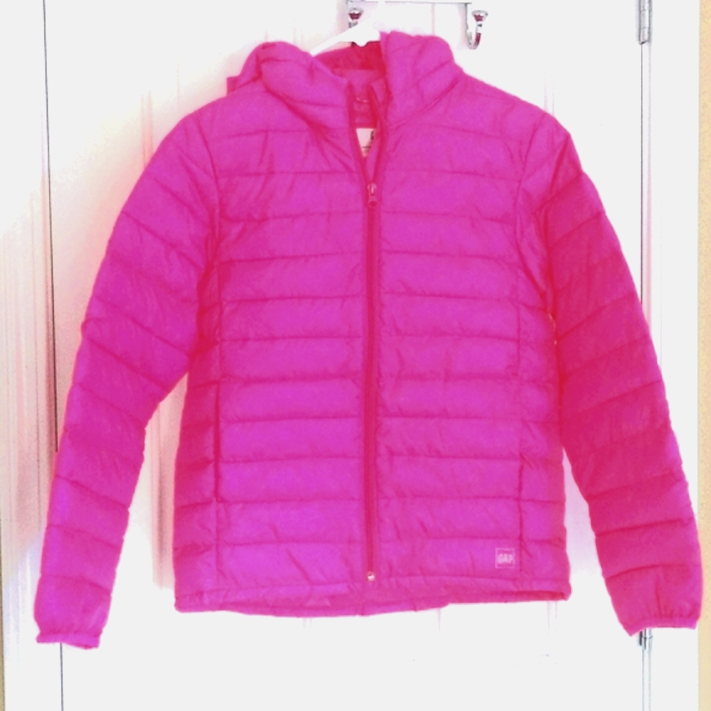 GAP Girl's Pink Lightweight Puffer Jacket XL 12